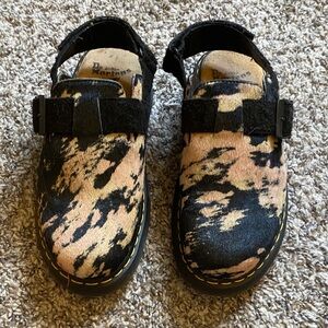Dr. Martens Black and Tan Mules